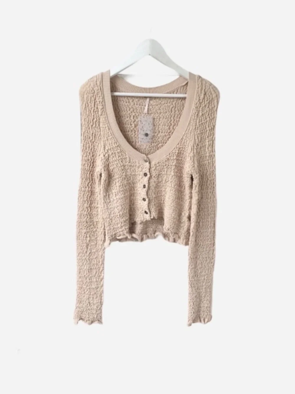 Free People Rosehip Cardi Crop Top Medium New